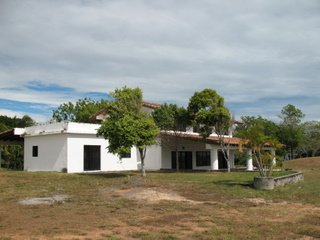 View of white cliff house at Boca Chica Panama
